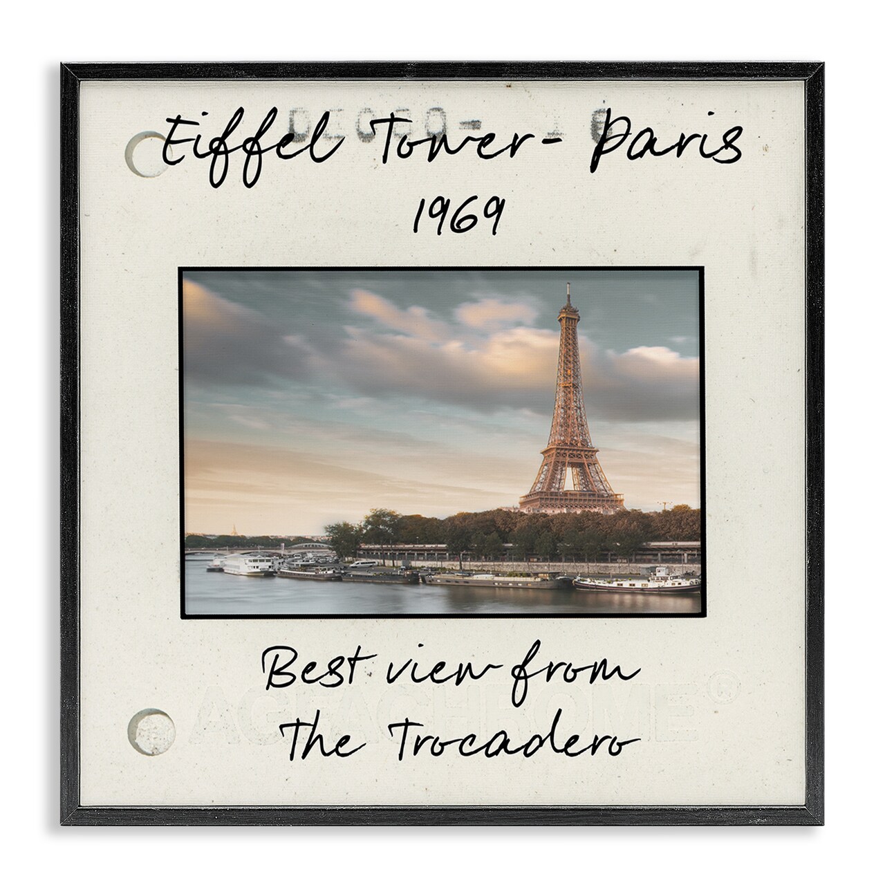 Stupell Industries Vintage Travel Eiffel Tower Framed Giclee Design by Danita Delimont